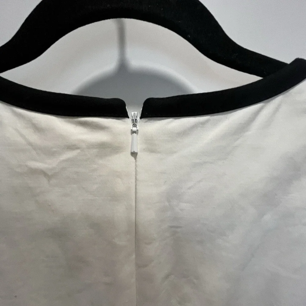 Michael Kors‎ White Sleeveless Knee Length Sheath Dress Piping Career Summer 2